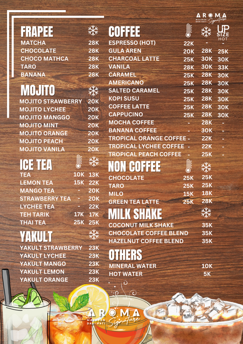 Aroma Signature Menu - Image 1
